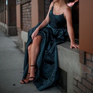 Navy Blue Evening Gown